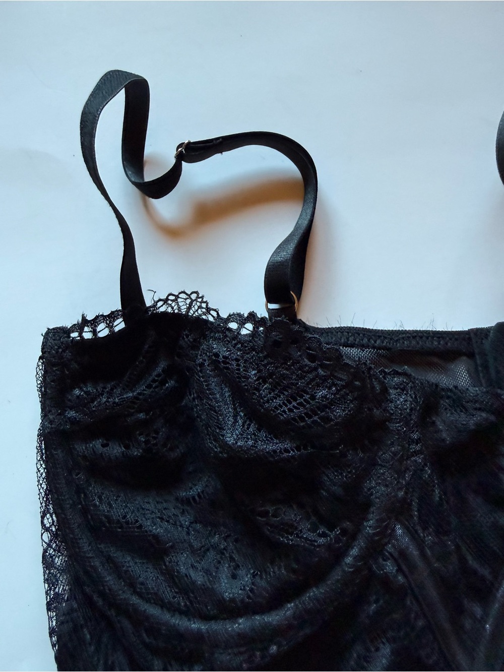 Tic Toc LA Black Lace Corset Bustier Top Small - Picture 4 of 10
